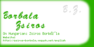 borbala zsiros business card